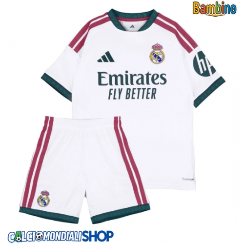 Maglie da calcio Real Madrid Prima Maglia Bambino 2026-27 Manica Corta + Pantaloni corti)
